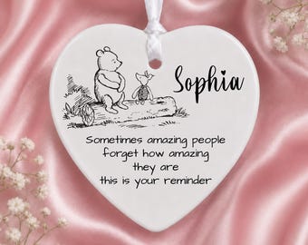 A reminder that you are amazing Ceramic Gift for friend with Cute Winnie the Pooh Design