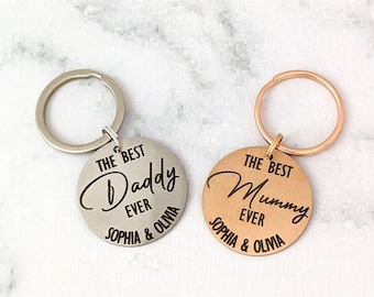 Llavero "El mejor papá del mundo" - "La mejor mamá" - Regalo para papá - Regalo para mamá - Llavero para papá - Regalo para papá - Llavero personalizado - Llavero para abuelo