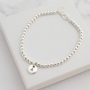 Personalised Initial Beaded Bracelet, Perfect gift for a Friend or loved one as a Birthday Present or Gift