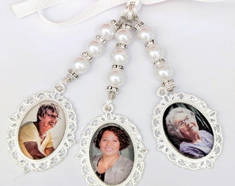 Oval Wedding Bouquet Memory Photo Charm | Wedding Bouquet Memorial Charm | Wedding Memorial Bouquet Charm