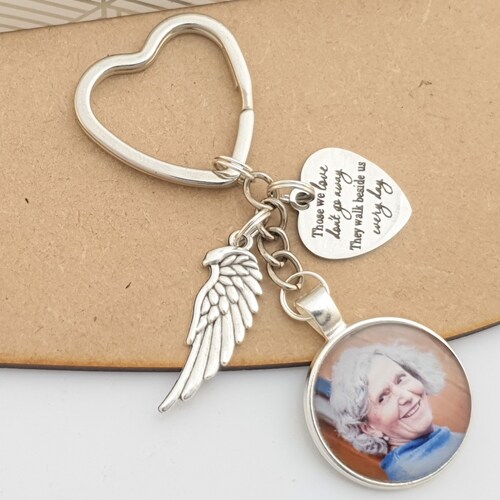 Personalised Photo Keyring Bereavement Memory Loss Lost Etsy UK