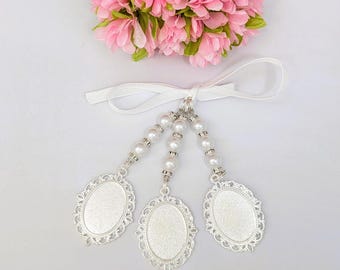 Oval Wedding Bouquet Memory Photo Charm | Wedding Bouquet Memorial Charm | Wedding Memorial Bouquet Charm