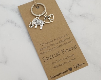 Elephant Friendship Gift - Special Friend Keepsake Present, Birthday Present, Thank you Gift
