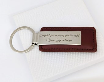 Personalised Driving Test Keyring, First car keyring, Driving Test Pass Gift, Passed Driving Test Gift, Car Accessory Gift.