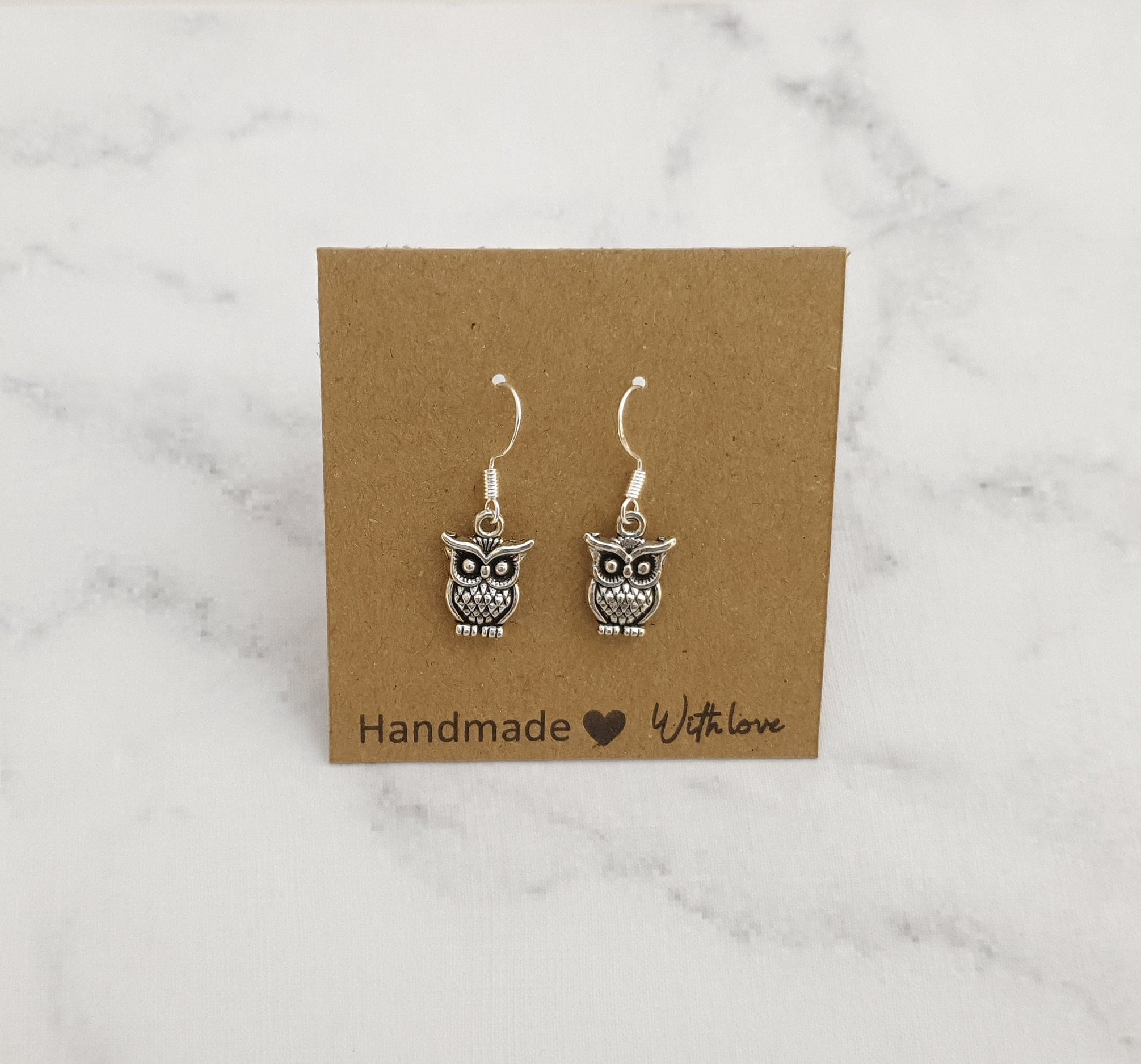 Owl Earrings, Bird Earrings, Animal Earrings, Gift for her, Charm Earrings, Bird Jewellery