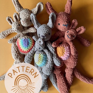 Kith + Kin Knotted Lovey — Crochet Kangaroo PATTERN