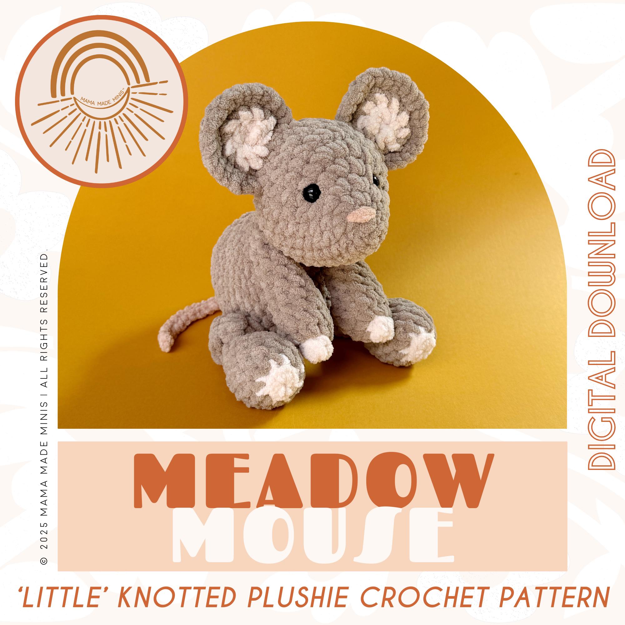 39 Mouse Crochet Patterns: Cute, Giftable Designs for Confident Beginners and More 37 Little Meadow Mouse Knotted Stuffed Plushie