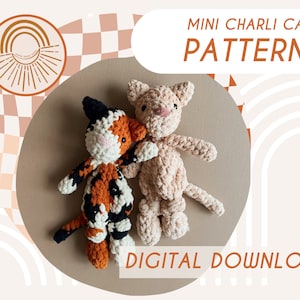 MINI Charli Cat Knotted Lovey — Crochet Cat PATTERN