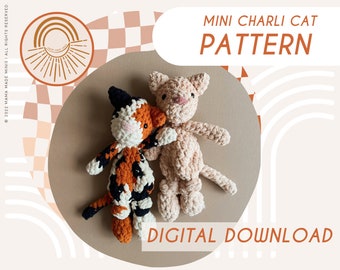 MINI Charli Cat Knotted Lovey — Crochet Cat PATTERN