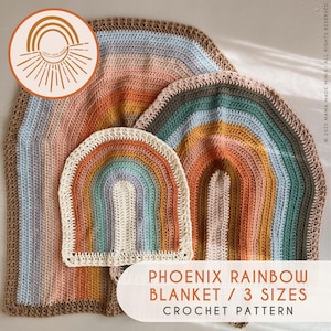 Phoenix Rainbow Blanket — PATTERN (Includes 3 Sizes)