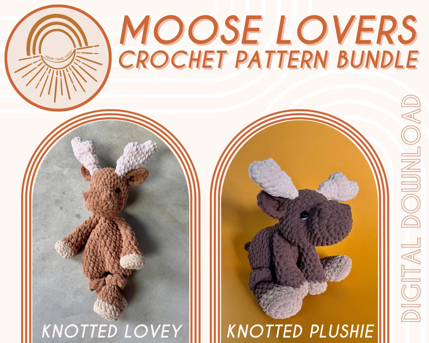 35 Moose Crochet Patterns: Woodland Amigurumi, Loveys, Plushies, and More 21 Moose Lovers Pattern Bundle