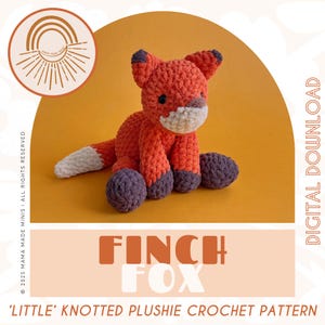 Raposa de Crochê Pequena com Nó - Molde de Raposa de Crochê (Sem costura!)