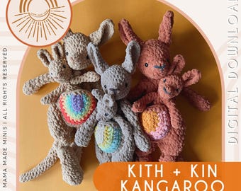 Kith + Kin Knotted Lovey — Häkelanleitung für Kängurus