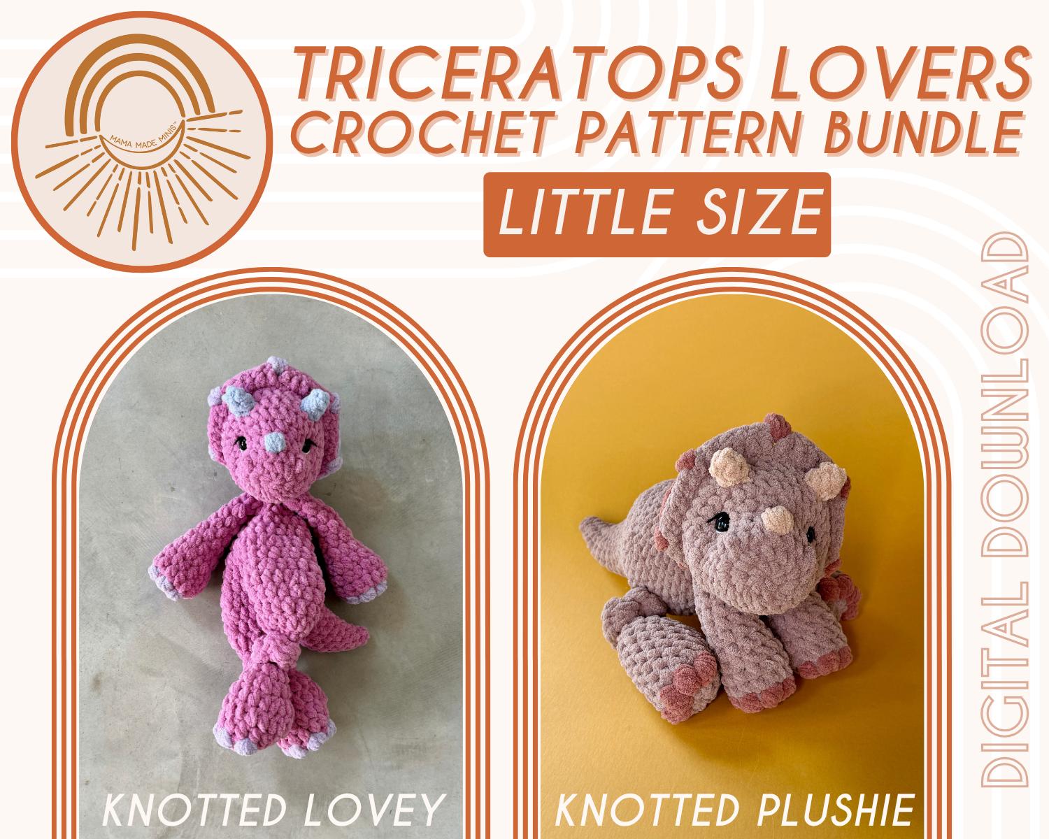 39 Triceratops Crochet Patterns for Dino Lovers, Nursery Decor, and Handmade Gifts 22 Triceratops Lovers Pattern Bundle