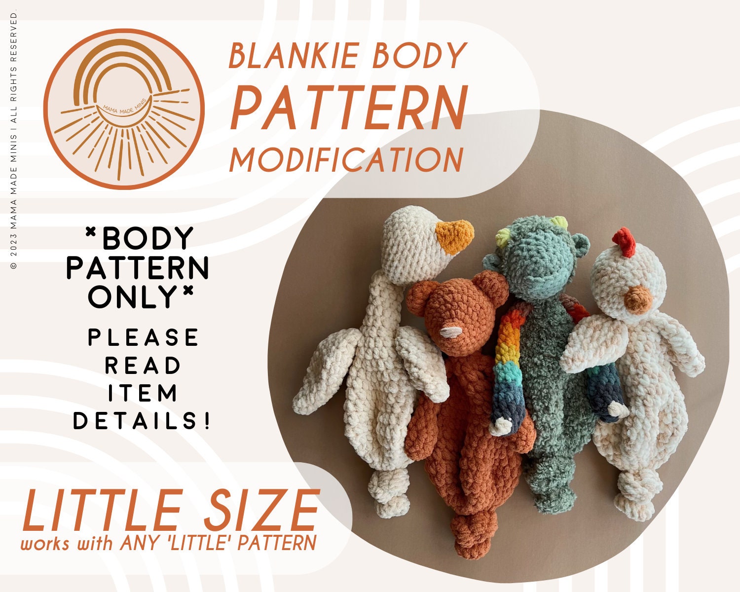 Little Blankie Body Crochet PATTERN MODIFICATION please Read Listing 