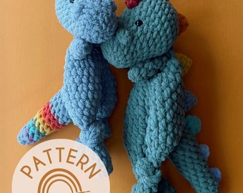 Tinysaurus Knotted Lovey — Crochet Dinosaur PATTERN ('Little' Size Dino)