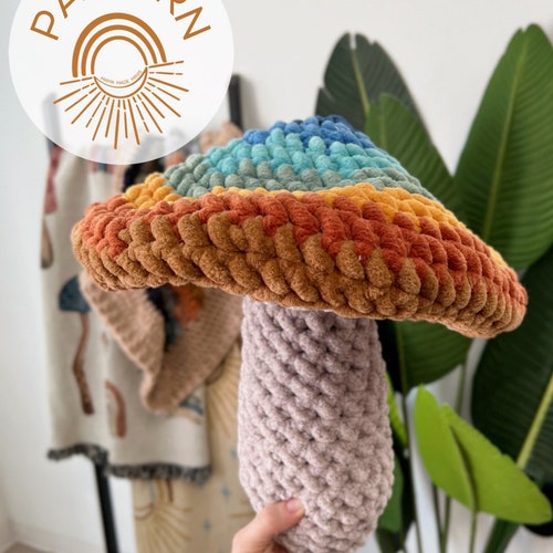 Giant Mushroom Pillow Crochet Pattern Etsy