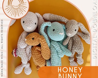 Big + Little Honey Bunny Knotted Lovey — Crochet Bunny PATTERN