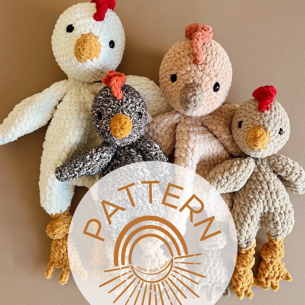 Big + Little Chickie Knotted Lovey — MOTIF de poulet au crochet