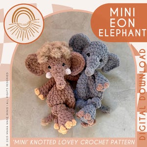 MINI Lovey Eon Elefant Knuten LOVEY — Virkmönster