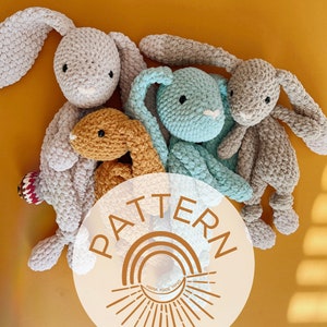 Big + Little Honey Bunny Knotted Lovey — Crochet Bunny PATTERN