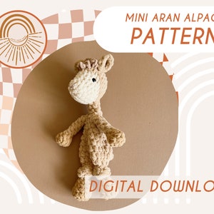 MINI Aran Alpaca Knotted Lovey — Crochet Alpaca PATTERN