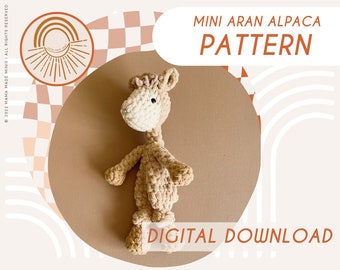 MINI Aran Alpaca Knotted Lovey — Crochet Alpaca PATTERN