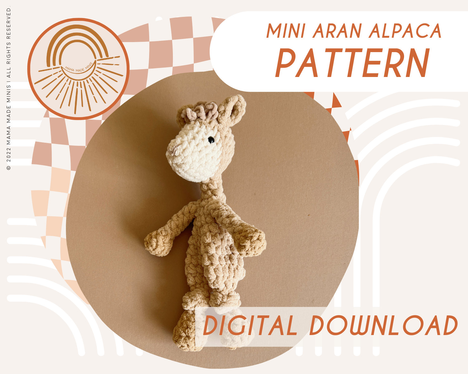 Mini Aran Alpaca Knotted Lovey