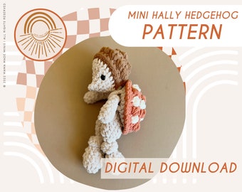 MINI Hally Hedgehog Knotted Lovey — Crochet Hedgehog PATTERN