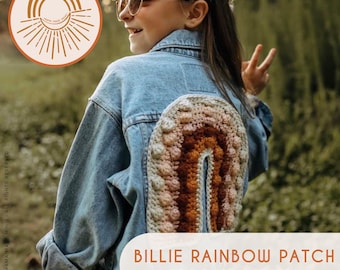 Aplique Arco-Íris Billie — PADRÃO de Crochê (3 tamanhos incluídos)