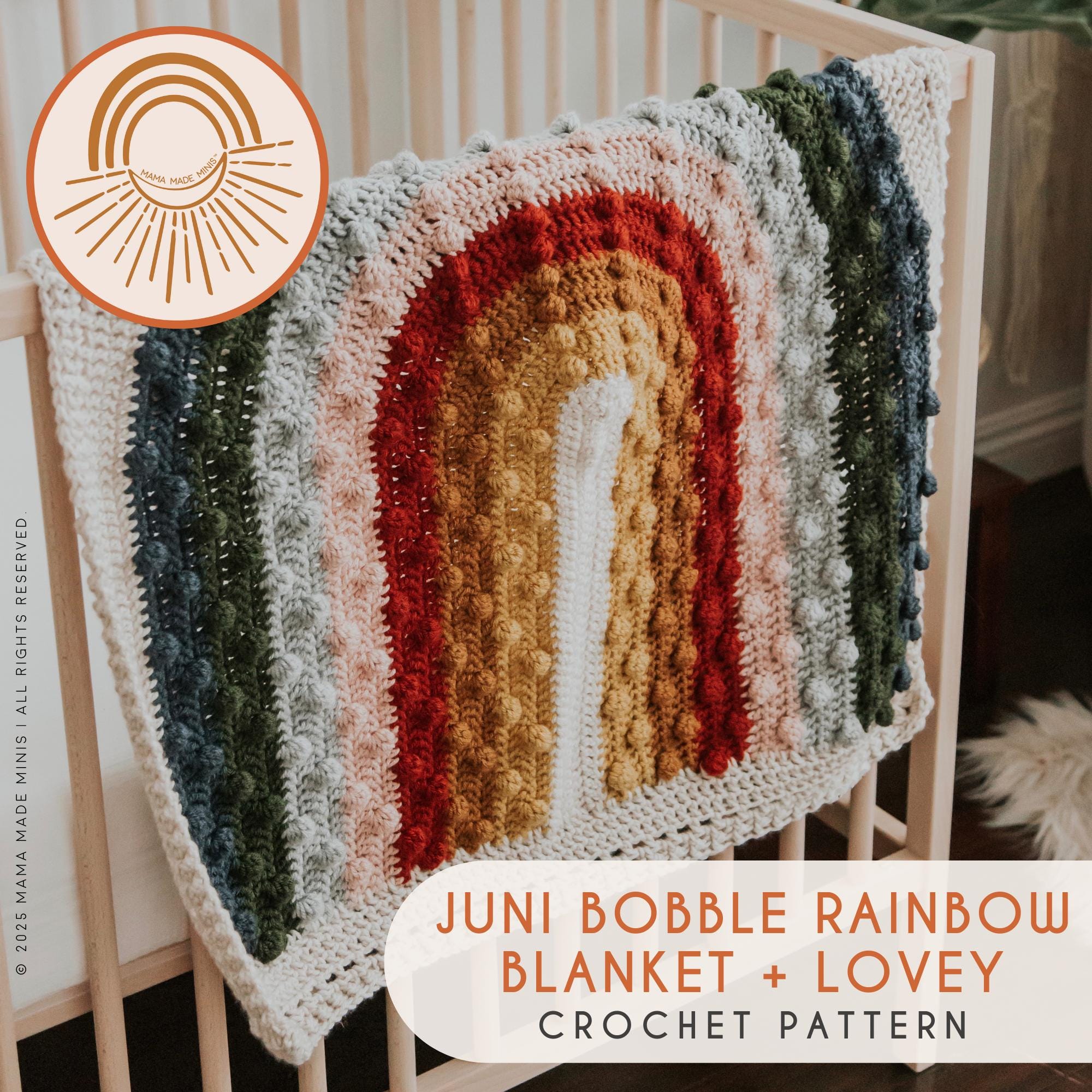 40 Rainbow Blanket Crochet Patterns to Brighten Baby Rooms, Throws, and Gift Giving 14 Original Crochet Rainbow Blanket