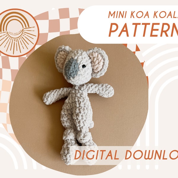 MINI Koa Koala noué Lovey — MOTIF Koala au crochet