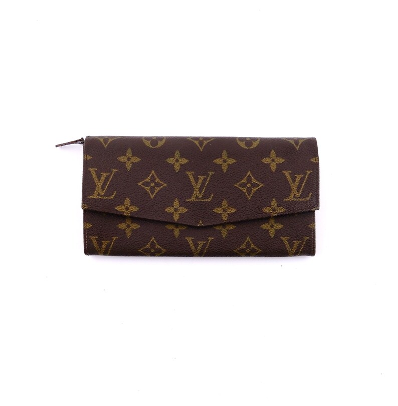 Vintage Louis Vuitton Brown Monogram Canvas Leather S!   arah Etsy - image 0