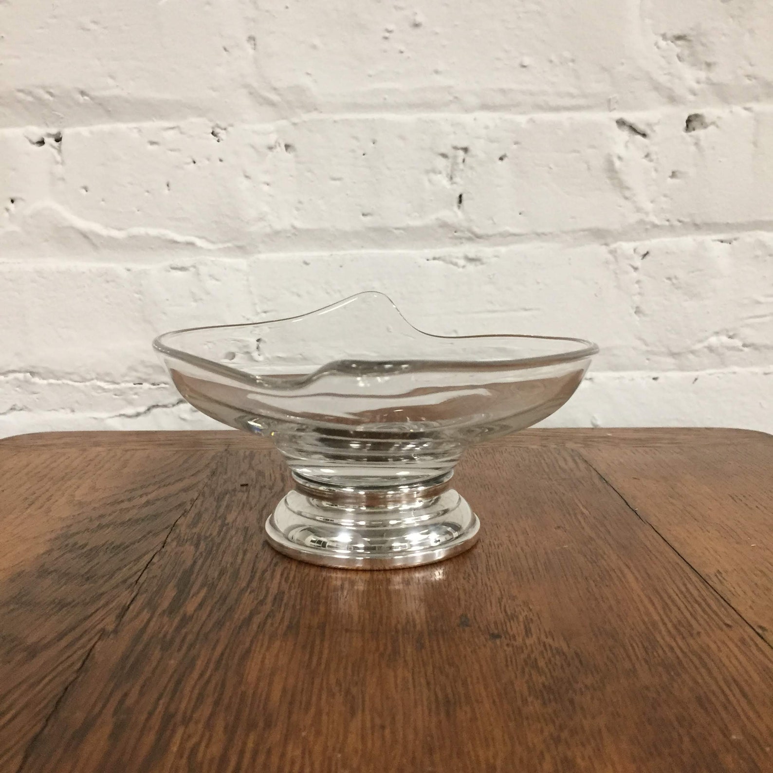 Midcentury Modern MCM Candy Dish With Silver Base Etsy