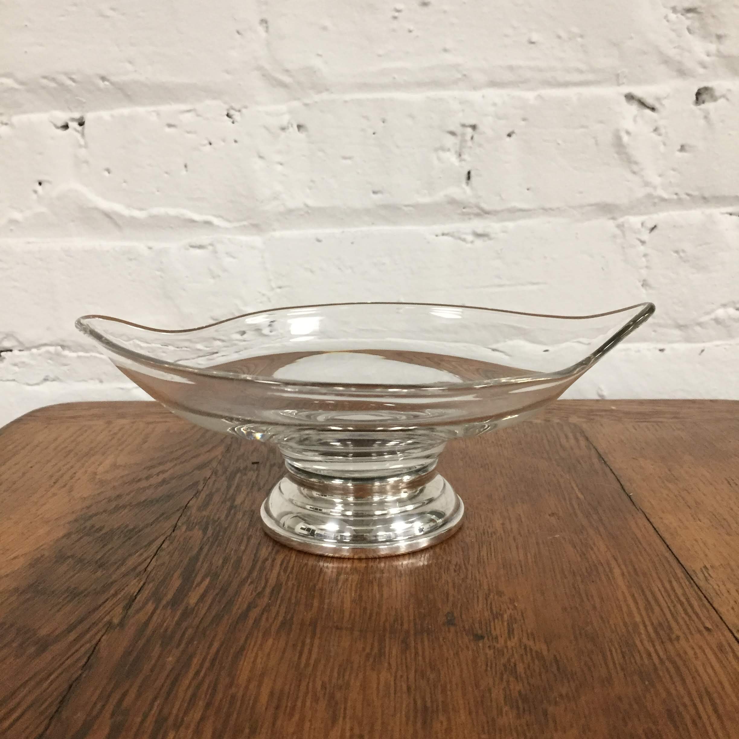 Midcentury Modern MCM Candy Dish With Silver Base Etsy