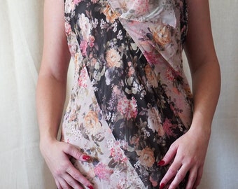 Bailey 44 asymmetrical chiffon floral halter dress