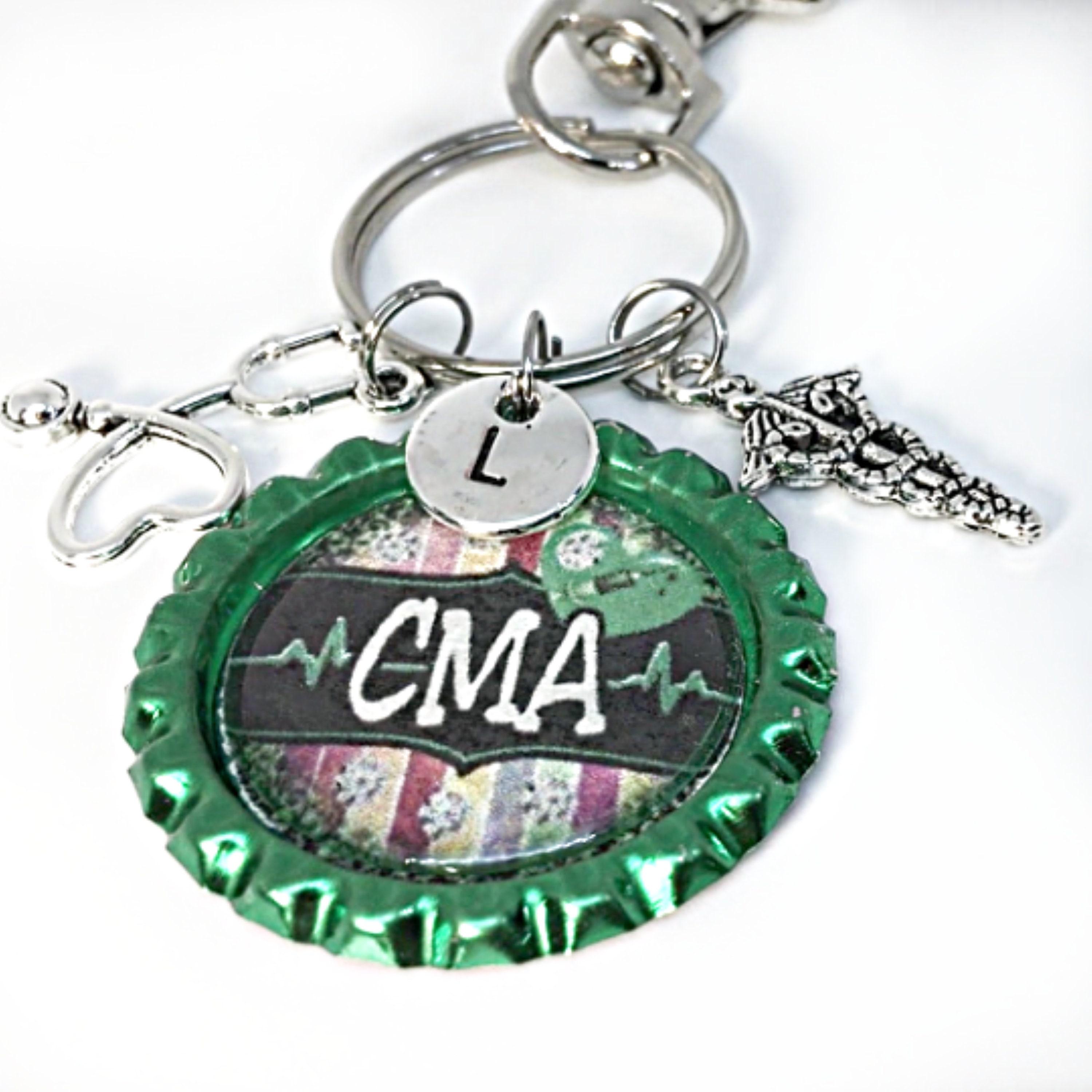 Buy Gift for CMA, Initial Keychain for CMA , Birthday Gift for CMA