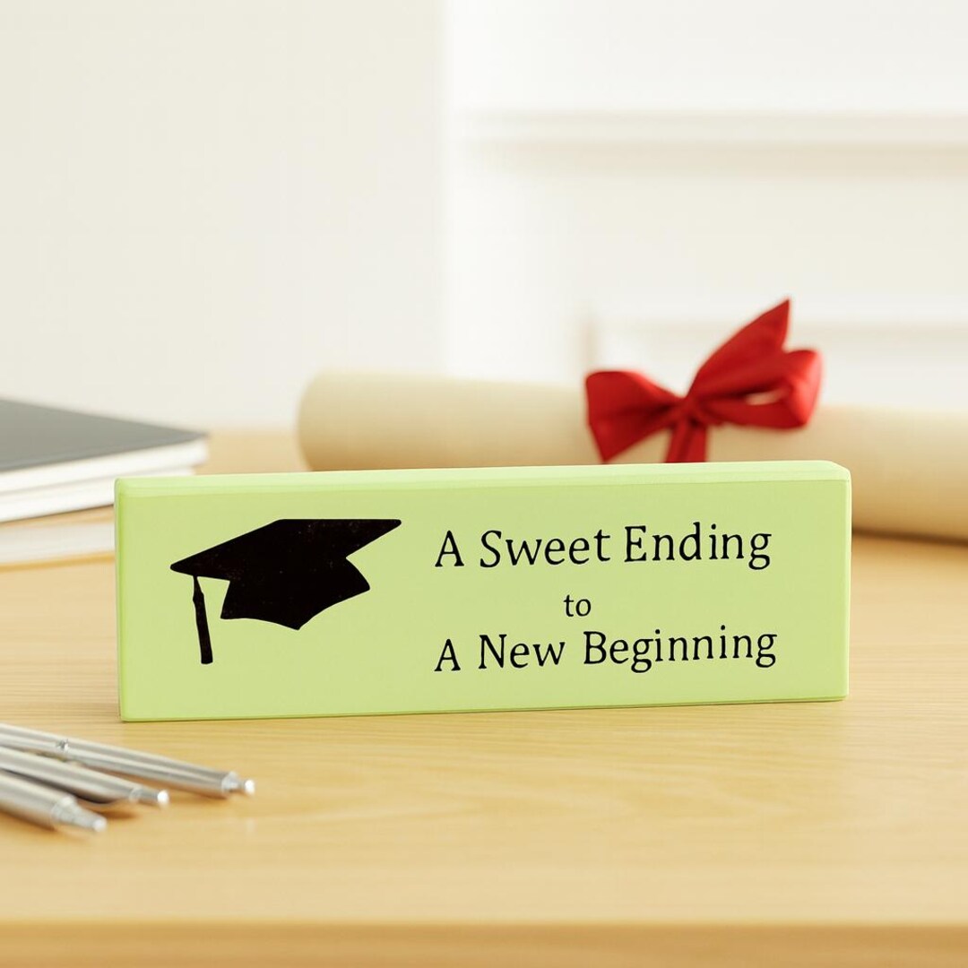 Graduation Block Plaque –graduation Gift, Desk Accessory, Gift for High ...