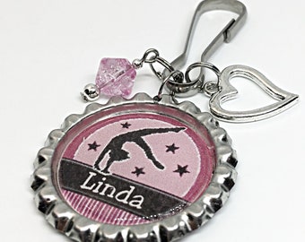 Personalized gift for gymnasts, Gymnast's  Bag Tag,  Gymnastics team  Gifts, Girl Gift, Gymnastics Bag Tag, Gift for her, Birthday gift