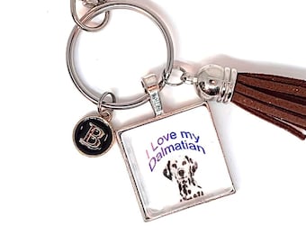 Dalmatian keychain, I love my  Dalmatian, Gift for Dalmatian owner, Dalmatian Key Fob, Dalmatian Dad or mom gift, New Dalmatian owner gift