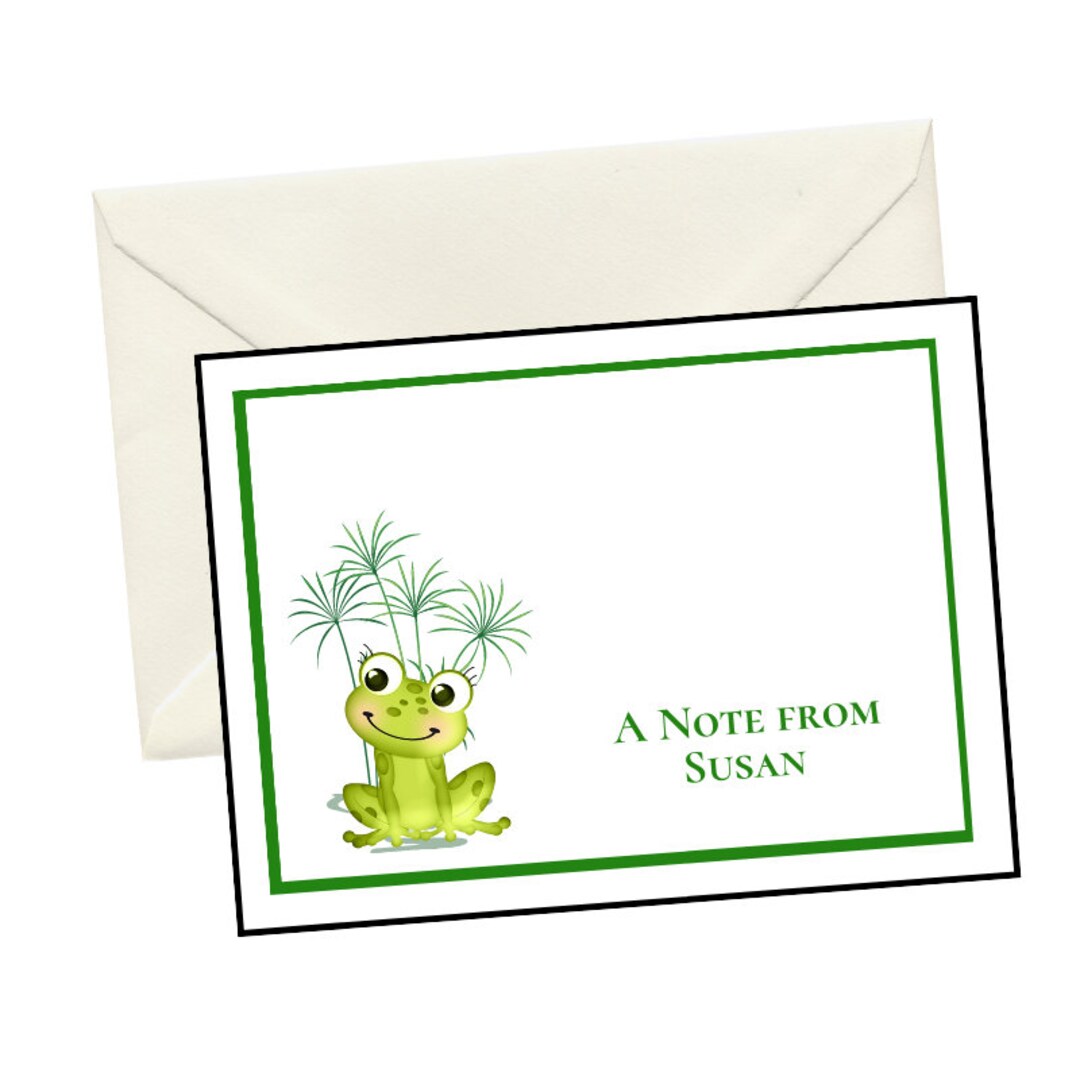 Frog Themed Note Cards, Greeting Card Bundle, Blank Cards, Card Gifts, Gifts for Friends, Frog