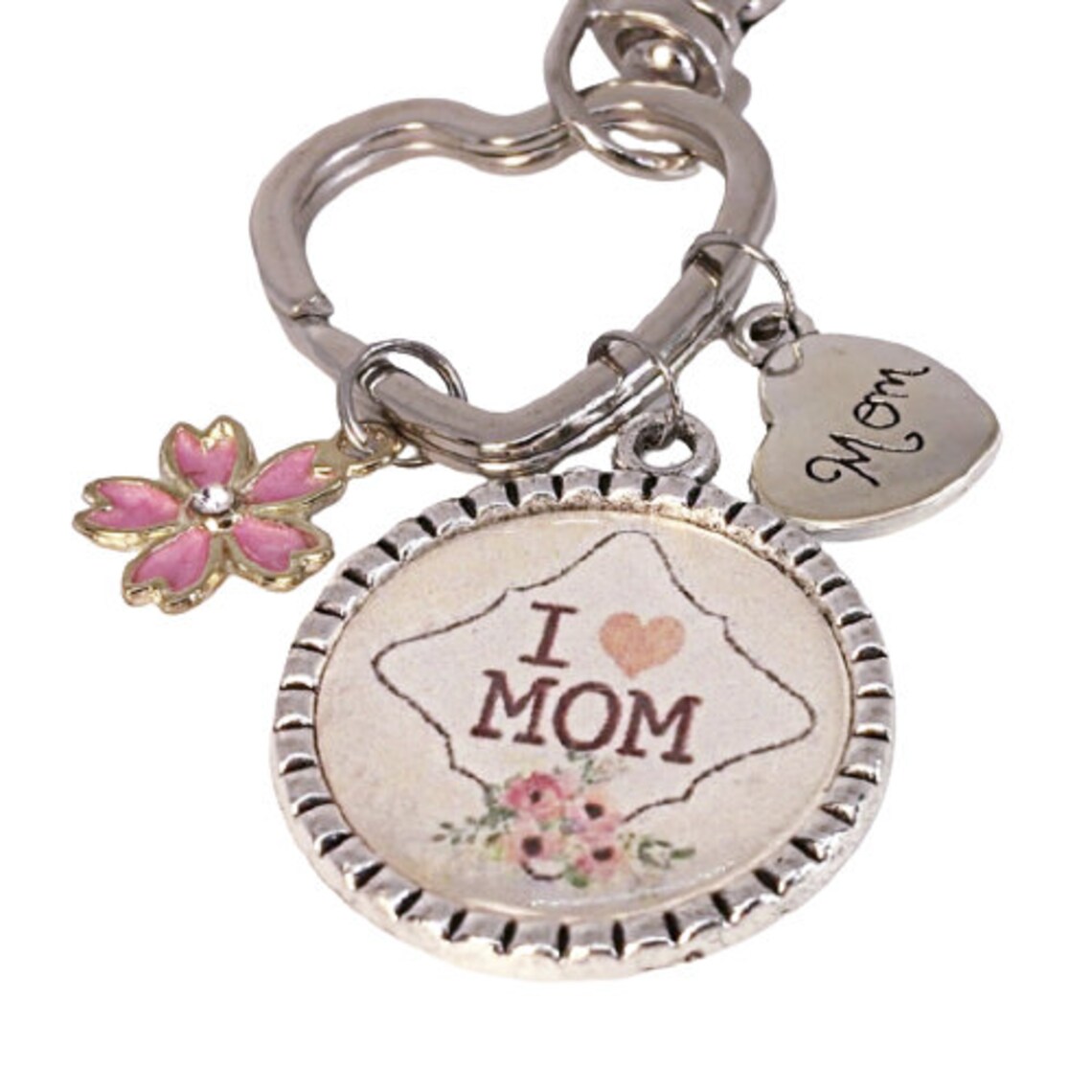 Personalized keychain gift for mom Initial gift for mom Etsy