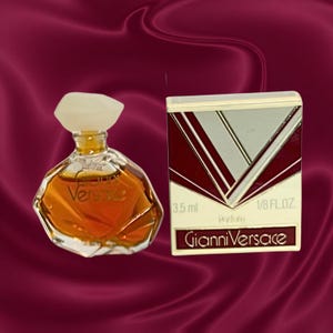 Vintage Gianni Versace collectable mini perfume - 1/8 oz.  with Original Box, Floral Scent Collectible, Vanity Display, 1980s