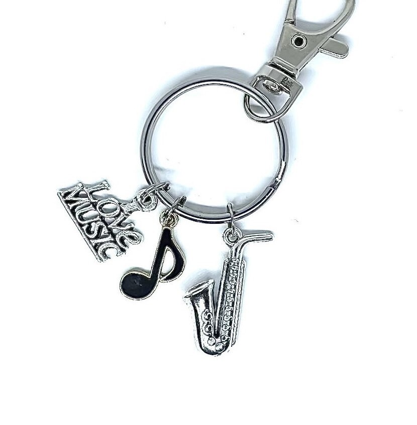 Keychain gift for Saxophone player Teacher Musical gift Gift Etsy