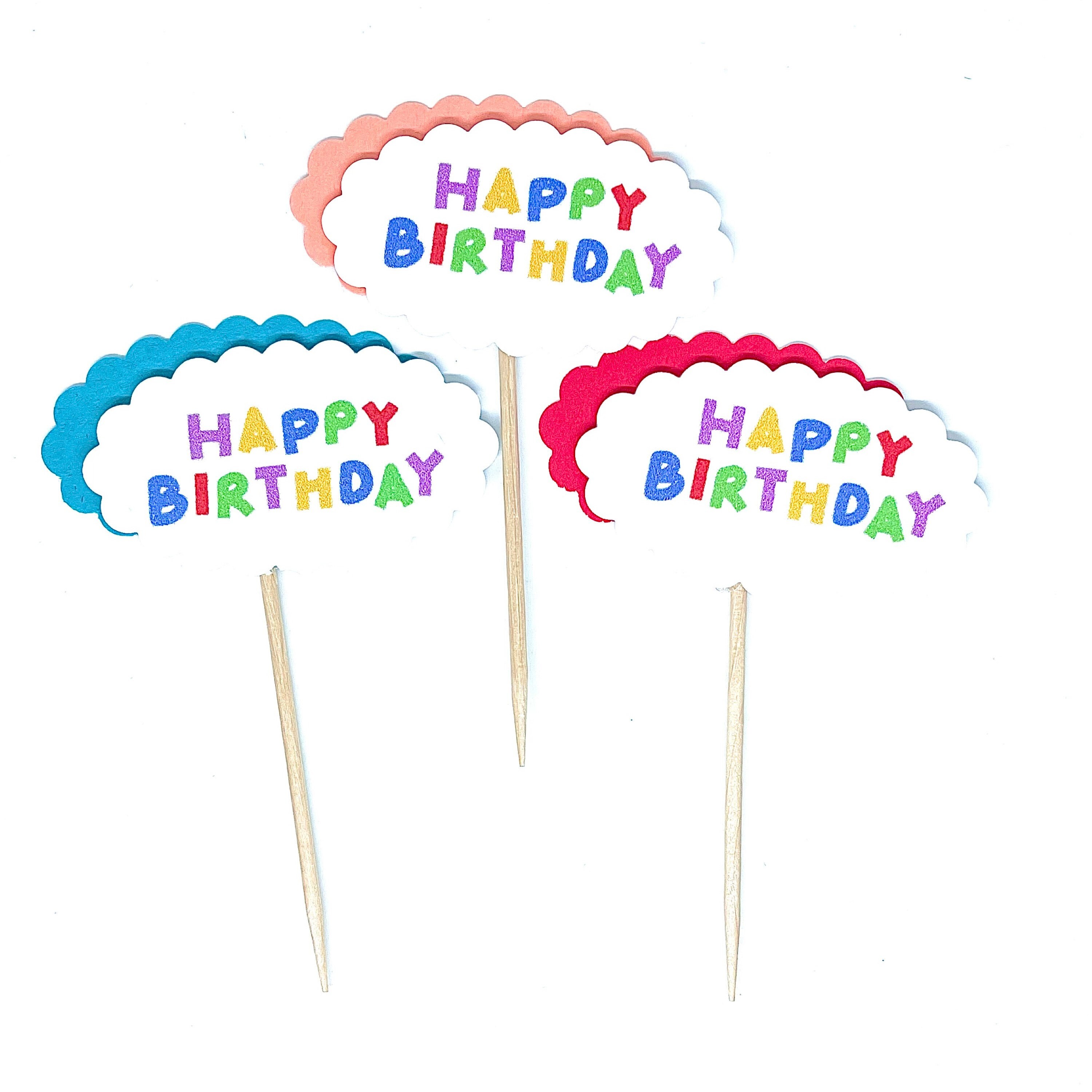 Cupcake Toppers Personalized Birthday Party Cupcake Etsy