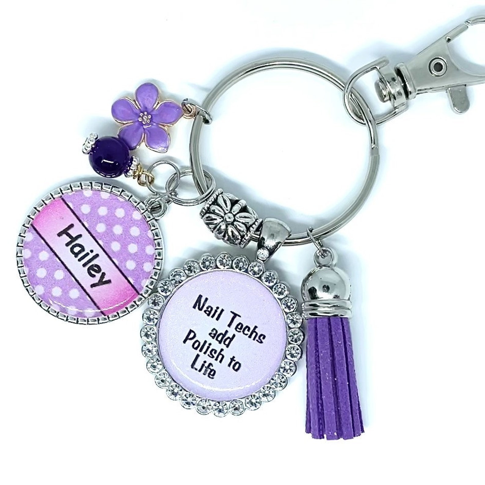 Gift for Nail Technician Keychain for Nail Tech Birthday Etsy