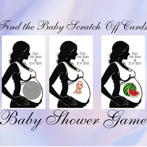 Find the Baby Scratch Off Cards: Baby Shower Game