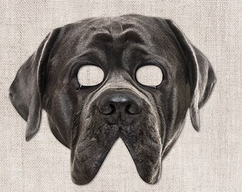 Cane Corso Printable Mask, Gray, Blue, Photo-Real Dog Mask, Halloween Mask, Printable Mask, Zoom Costume, Cane Corso Costume, 2 Sizes