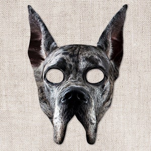 Merle Great Dane Printable Mask, Dog, Great Dane, Photo-Real Dog Mask, Halloween Mask, Printable Mask, Merle Dog Costume, 2 Sizes, Zoom Prop