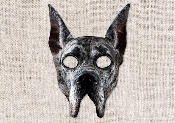 Merle Great Dane Printable Mask, Dog, Great Dane, Photo-real Dog Mask ...